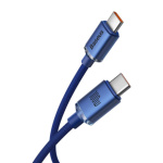 Baseus  Crystal Shine Series Datový Kabel USB-C - USB-C 100W 2m Blue, CAJY000703