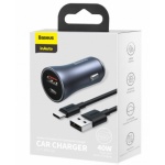 Baseus  Golden Contactor Nabíječka do auta Dual Quick Charger USB 40W Dark Grey, TZCCJD-0G