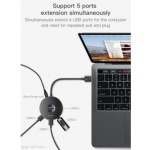 Baseus  HUB adapter USB-C/USB3.0,3xUSB2.0 10cm Black, CAHUB-G01