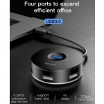 Baseus  HUB adapter USB-C/USB3.0,3xUSB2.0 10cm Black, CAHUB-G01