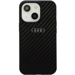 Audi Carbon Fiber Zadní Kryt pro iPhone 14 Black , AU-TPUPCIP14-R8/D2-BK