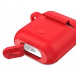 USAMS BH423 Silikonové Pouzdro pro AirPods Red, 2439949