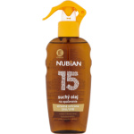 Nubian OF 15 Sprej suchý olej na opalování, 200 ml