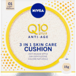 Nivea Q10 Plus Anti-age Cushion OF15 pečující tónovací krém v houbičce odstín 01, 15 ml