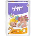 Bella Happy Mimi (2), dětské pleny jednorázové od 3 do 6 kg, 38 ks