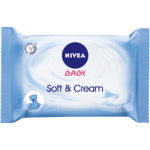 Nivea Baby Soft & Cream čistící ubrousky, 20 ks