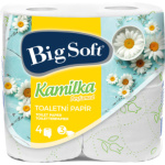 Big Soft Kamilka 3vrstvý toaletní papír, role 160 útržků, 4 role