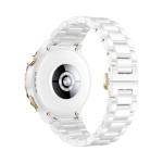 Huawei Watch GT3 Pro 43mm Gold Bezel White Ceramic Case + White Ceramic Strap, 55028824