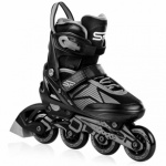 Spokey SPEED PRO Kolečkové brusle, černo-šedé, ABEC9 Carbon, vel. 33-36, 5902693269816