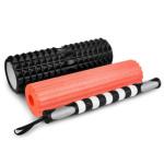 Spokey MIX ROLL Masážní fitness válec 3v1, 45 cm, černo-červený, K928939