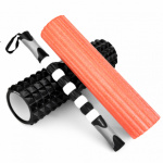 Spokey MIX ROLL Masážní fitness válec 3v1, 45 cm, černo-červený, K928939