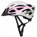 Spokey FEMME Cyklistická přilba IN-MOLD, 55-58 cm, bílo-růžová, K941019