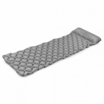 Spokey AIR BED PILLOW Nafukovací matrace s polštářkem, 190 x 60 x 6 cm, R-Value 2.5, šedá, K941058