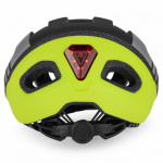 Spokey POINTER SPEED Cyklistická přilba s LED blikačkou a ochranným odnímatelným štítem IN-MOLD, 58-61 cm, černo-zelená, 5905339412621