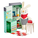 Hračka Petit Collage Plyšový králíček v kuchyni, PTC547