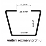 Střešní nosič OCT III zámek ALU DIH - liftback, 02324