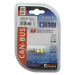 Žárovka 9 SMD LED 12V T10 s rezistorem CAN-BUS ready bílá, T10 (W2.1x9.2d), 33795