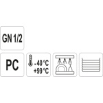 Víko pro gastronádobu PC GN 1/2, YG-00435