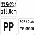 Kontejner PP 330x230x175mm (pro YG-09100), YG-09104