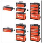 Skříňka na nářadí, 2x zásuvka, komponent k YT-09101/2, YT-09107