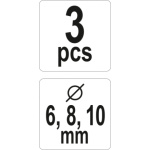 Unášeč pro vrtáky 6,8,10 mm (sada), YT-44100