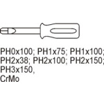 Vložka do zásuvky - šroubováky křížové 7ks, YT-5536