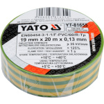 Izolační páska elektrikářská PVC 19mm / 20m žluto-zelená, YT-81655