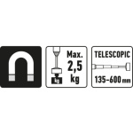 magnet s teleskopickou rukojetí, 135-600mm 543
