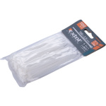 pásky stahovací na kabely bílé, 100x2,5mm, 100ks, nylon PA66 8856102
