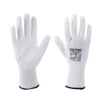 rukavice z polyesteru polomáčené v PU, bílé, velikost 10" 8856632