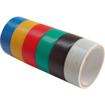 pásky izolační PVC, sada 6ks, 19mm x 18m, (3m x 6ks) 9550