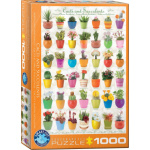 EUROGRAPHICS Puzzle Kaktusy a Sukulenty 1000 dílků 112300
