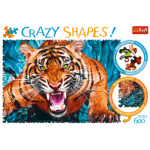 TREFL Crazy Shapes puzzle Útok tygra 600 dílků 125429