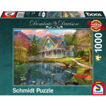 SCHMIDT Puzzle Domek u jezera 1000 dílků 129779