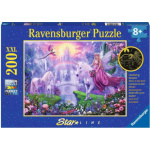 RAVENSBURGER Svítící puzzle Magická noc jednorožců XXL 200 dílků 136641