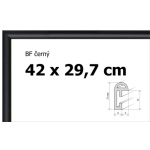 BFHM Plastový rám na puzzle 42x29,7cm A3 - černý 137852