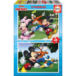 EDUCA Puzzle Mickey a přátelé 2x48 dílků 141907