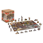 WOODEN CITY Dřevěné puzzle V hračkářství 2v1, 400 dílků EKO 142112