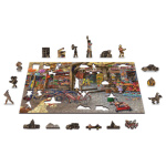 WOODEN CITY Dřevěné puzzle V hračkářství 2v1, 400 dílků EKO 142112