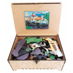 FA LIXEN Dřevěné puzzle Nákladní auta XL 389 dílků v dárkové krabičce 142863
