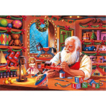CLEMENTONI Puzzle v kufříku Vánoční kolekce: Santova dílna 1000 dílků 144331