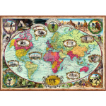 RAVENSBURGER Puzzle Cesta kolem světa na kole 1000 dílků 146069