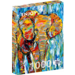 ENJOY Puzzle Barevný slon 1000 dílků 148578