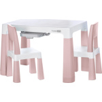 FREEON Plastový stolek s židlemi Neo, bílá,růžová 149507