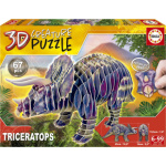 EDUCA 3D puzzle Triceratops 67 dílků 150077