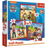 TREFL Puzzle Tlapková patrola: Veselí pejsci 3v1 (20,36,50 dílků) 152095