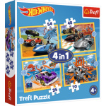 TREFL Puzzle Autíčka Hot Wheels 4v1 (35,48,54,70 dílků) 155975