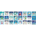 EUROGRAPHICS Puzzle Adventní kalendář: Vánoční město 24x50 dílků 156087