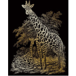 Sada 3 zlatých škrabacích obrázků - Africká zvířata 19772