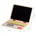 ECOTOYS Dřevěný notebook s magnetickým monitorem 25473